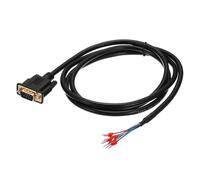 sourcing map DB9 RS232 Serial Cable, 26AWG DB9 Male to Bare Wire with 9 Wiring Terminals, RS232 Extension Double Shielded Cable 4.9 ft