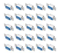 sourcing map DB9 Solder Connectors,DB25 Solder Connectors Female Socket 9-pin 2-Row Female Serial Port Terminal Breakout for Mechanical Equipment CNC Computers Pack of 25