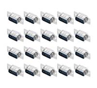 sourcing map DB9 Solder Connectors,DB25 Solder Connectors Male Female Socket 9-pin 2-Row Male Female Serial Port Terminal Breakout for Mechanical Equipment CNC Computers Pack of 20