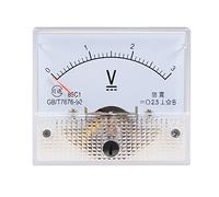 sourcing map DC 0-3V Analog Panel Voltage Gauge Volt Meter 85C1 2.5% Error Margin
