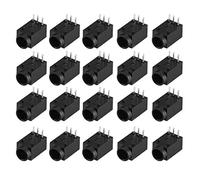 sourcing map DC-003A 3.5mmx1.3mm DC Power Jack Plug 3 Pin Female Socket Connector 20pcs