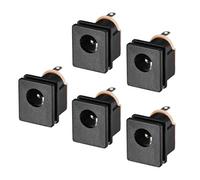 sourcing map DC-015 5.5mmx2.1mm DC Power Jack Socket 3 Pin Female Panel Mount Connector 5pcs