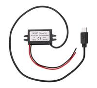sourcing map DC 12/24V to 5V Power Converter 3A 15W Step Down Converter Voltage Reducer Transformer Power Supply Module Adapter for Car Truck Solar System (Micro USB Straight Connector)