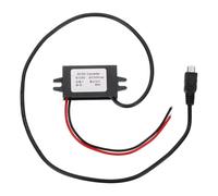 sourcing map DC 12/24V to 5V Power Converter 3A 15W Step Down Converter Voltage Reducer Transformer Power Supply Module Adapter for Car Truck Solar System (Mini USB Straight Connector)