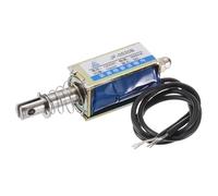 sourcing map DC 12V 0.3A Solenoid Electromagnet Push Pull Type 5N 10mm Stroke Solenoid Actuator Open Frame Linear Motion JF-0530B Magnet Solenoid
