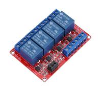 sourcing map DC 12V 4 Channel Relay Module High or Low Level Trigger for Electronics Industrial Home Automation