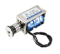 sourcing map DC 12V 45N 10mm Stroke Pull Push Type Open Frame Solenoid Electromagnet Linear Motion JF-Z05