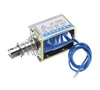 sourcing map DC 24V 0.4A Solenoid Electromagnet Pull Type 25N 10mm Stroke Solenoid Actuator Open Frame Linear Motion JF-1040 Magnet Solenoid