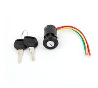 sourcing map DC 48V 3 Wired Black Electrombile Launch Switch Lock Black w 2 Keys