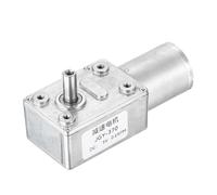 sourcing map DC 5V 0.5RPM Worm Geared Motor 6mm D Shaft Reduction Electric Motor Reducer High Torque Low Speed Mini Turbine Worm Motor