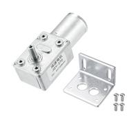 sourcing map DC 6V 150 RPM Reversible Worm Geared Motor Reducer Motor 6mm D Shape Shaft High Torque Gear Box with Fixing Bracket Reduction Electric Motor for Sweepers, Printers, Ovens