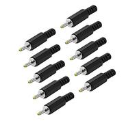sourcing map DC Male Connector 2.5mm x 0.7mm x 9mm Power Cable Jack Adapter Coupler 10Pcs