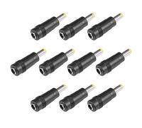 sourcing map DC Power Connector 5.5x2.1mm Female Jack to 5.5x1.7mm Male Adapter Barrel Connector 10pcs
