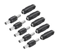 sourcing map DC Power Connector Adapter, 5.5 x 2.1mm 5Pcs 12V Female to Female 5Pcs 12/24V Male to Male Power Jack Socket for LED Strip CCTV