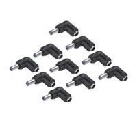 sourcing map DC Power Connector Adapter, 5Pcs 90 Degree Angle 5.5mm x 2.1mm Female Jack to 5.5mm x 2.1mm Male Plug Coupler Converter