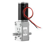 sourcing map DC24V Worm Gear Motor, 120RPM 8mm D Shaft Self-Locking High Torque Speed Reduction Gear Motor for Automotive, Home Appliances, Robotics