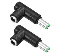sourcing map DC5525 Female Input to 30V 240W DC6330 Male Output Power Converter Connector Adapter Max 240W 5.5x2.5mm Female Jack to 6.3x3.0mm Male Elbow Barrel Converter for Laptop, 2pcs Green