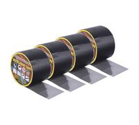 sourcing map Deck Joist Tape 10CM x 15M, 4 Rolls Butyl Joist Tape for Decking, Waterproof Deck Joist Flashing Tape for Wood Joists and Beams Black