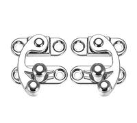 sourcing map Decorative Antique Right and Left Latch Hook Hasp Swing Arm Latch Silver Tone 2 Set