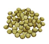 sourcing map Decorative Flat Glass Marbles 12-14mm Rock Vase Filler Beads Pebbles Light Amber for Fish Tank Table Scatter Decor, 50Pcs