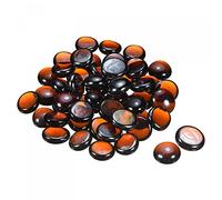 sourcing map Decorative Flat Glass Marbles 17-19mm Rock Vase Filler Beads Pebbles Red for Fish Tank Table Scatter Decor, 100 Pcs