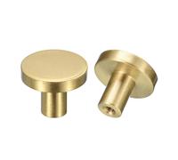 sourcing map Decorative Wall Hooks, 2Pcs - Solid Brass Entryway Coat Hooks, Hangers Wall Mounted for Bathroom, Cloakroom, Wardrobe, Shoe Cabinet (25mm x 20mm)