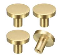 sourcing map Decorative Wall Hooks, 4Pcs - Solid Brass Entryway Coat Hooks, Hangers Wall Mounted for Bathroom, Cloakroom, Wardrobe, Shoe Cabinet (20mm x 20mm)
