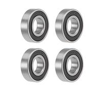 sourcing map Deep Groove Ball Bearings 10mm x 22mm x 6mm Double Sealed Stainless Steel 4pcs