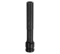 sourcing map Deep Thin Wall Impact Socket 11mm Metric 6 Point Socket 1/2" Square Drive 5" Extra Long Phosphated CR-V Steel Industrial Grade Spindle Axle Nut Socket, Black