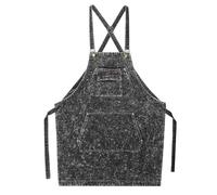sourcing map Denim Cooking Chef Aprons 23.6"x31.5" Adjustable Kitchen Artist Gardening Apron with 4 Tool Pockets for Men Women Kitchen BBQ Grill Chef, Black