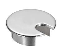 sourcing map Desk Grommet 1.4 Inch, Zinc Alloy Round Desk Hole Cover Wire Cable Cord Organizer for Home Office Computer Table Cables, 35mm, Bright Silver