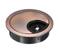 sourcing map Desk Grommet 2 Inch, Zinc Alloy Round Desk Hole Cover Wire Cable Cord Organizer for Home Office Computer Table Cables, 49.5mm, Dark Copper