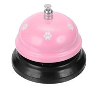 sourcing map Desk Service Call Bell, 2.95 Inch Metal Dinner Service Bell Ring for Hotel Restaurant Reception Area and Wedding Party Events, Light Pink