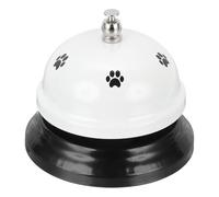 sourcing map Desk Service Call Bell, 2.95 Inch Metal Dinner Service Bell Ring for Hotel Restaurant Reception Area and Wedding Party Events, White