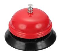 sourcing map Desk Service Call Bell, 3.35 Inch Metal Dinner Service Bell Ring for Hotel Restaurant Reception Area and Wedding Party Events, Red