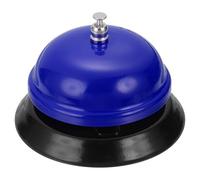 sourcing map Desk Service Call Bell, 3.35 Inch Metal Dinner Service Bell Ring for Hotel Restaurant Reception Area and Wedding Party Events, Blue