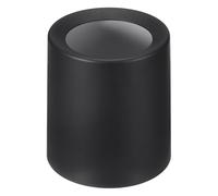 sourcing map Desktop Round Waste Basket, 0.8 gal Open Top Trash Bin Mini Trash Can with Removable Plastic Bin Keeps Liner Bag Hidden Bathroom Garbage for Countertop Kitchen and Car, Black