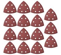 sourcing map Detail Sander Sandpaper, Triangular Sanding Paper, Hook and Loop Sanding Pads, Triangle Oscillating Multi Tool, 120 Grits 6 Holes, 15pcs