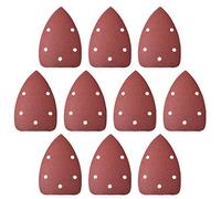 sourcing map Detail Sander Sandpaper, Triangular Sanding Paper, Hook and Loop Sanding Pads, Triangle Oscillating Multi Tool, 120 Grits 5 Holes, 10pcs