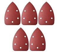 sourcing map Detail Sander Sandpaper, Triangular Sanding Paper, Hook and Loop Sanding Pads, Triangle Oscillating Multi Tool, 320 Grits 5 Holes, 5pcs