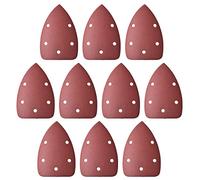 sourcing map Detail Sander Sandpaper, Triangular Sanding Paper, Hook and Loop Sanding Pads, Triangle Oscillating Multi Tool, 240 Grits 5 Holes, 10pcs