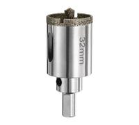 sourcing map Diamond Drill Bit Hole Saw 1-1/4"(32mm) Tile Core Cutting Drilling Tool with Center Guiding Drill Bit for Glass Ceramic Marble Porcelain Tile Quartz Gemstone Aquariums