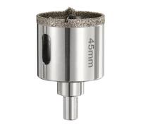 sourcing map Diamond Drill Bit Hole Saw 1-3/4"(45mm) Tile Core Cutting Drilling Tool with Center Guiding Drill Bit for Glass Ceramic Marble Porcelain Tile Quartz Gemstone Aquariums