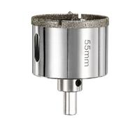 sourcing map Diamond Drill Bit Hole Saw 2-3/16"(55mm) Tile Core Cutting Drilling Tool with Center Guiding Drill Bit for Glass Ceramic Marble Porcelain Tile Quartz Gemstone Aquariums
