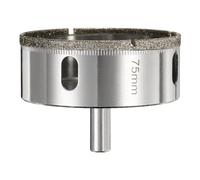 sourcing map Diamond Drill Bit Hole Saw 3"(75mm) Tile Core Cutting Drilling Tool for Glass Ceramic Marble Porcelain Tile Quartz Gemstone Aquariums