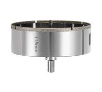 sourcing map Diamond Drill Bit Hole Saw 4-17/32"(115mm) Tile Core Cutting Drilling Tool with Center Guiding Drill Bit for Glass Ceramic Marble Porcelain Tile Quartz Gemstone Aquariums