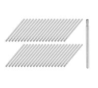 sourcing map Diamond Grinding Burrs Drill Bit 3/32 Inch Shank 2mm Dia Cylindrical Concave Head Diamond Mounted Points Bit for Carving Polishing Jade Jewelry Amber Stone Beeswax Glass 40pcs