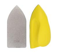 sourcing map Diamond Hand Polishing Pad Set 120 Grit 4.72" x 2.17" Hook & Loop Sanding Pad with Backing Holder for Glass Marble Tile Ceramic Metal Wood Sharp Edges