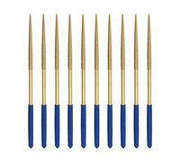 sourcing map Diamond Needle File Set 3mm x 140mm, Round Files Titanium Coated Tools for Metal Wood Stone Glass, 10pcs