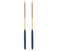 sourcing map Diamond Needle Files, 3mm x 140mm Titanium Coated Round Type File Handles Hand Tool for Metal Wood Stone Marble 2pcs
